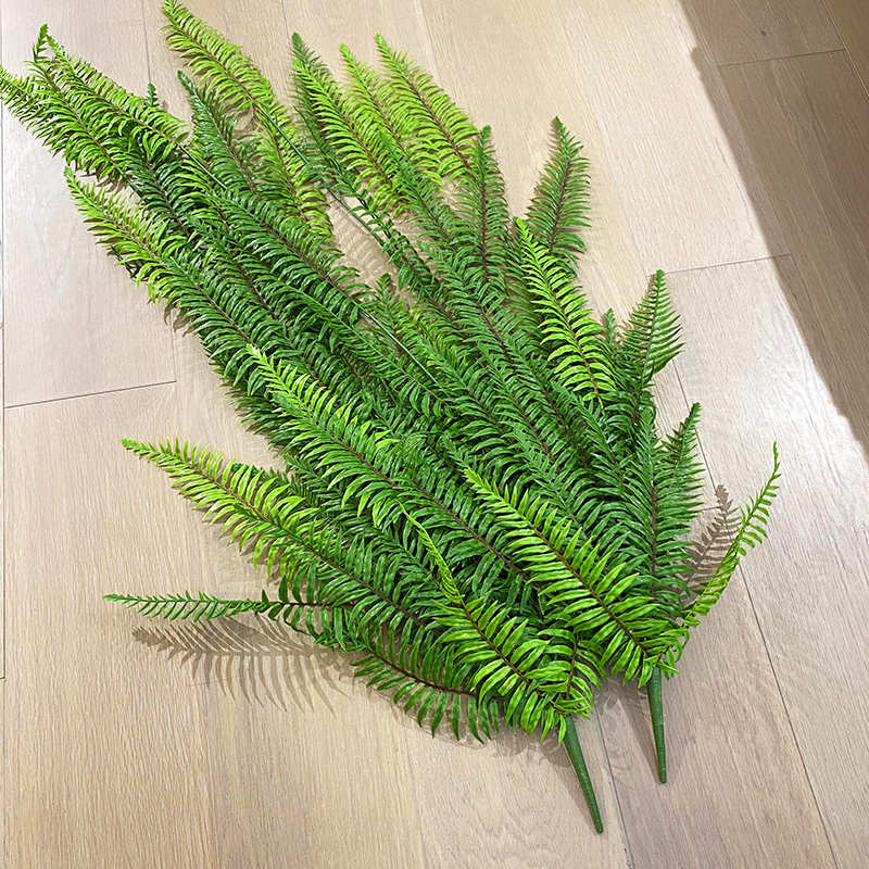 高仿真蕨类1.2米大波斯叶壁挂垂吊植物花艺森林布景橱窗墙面装饰