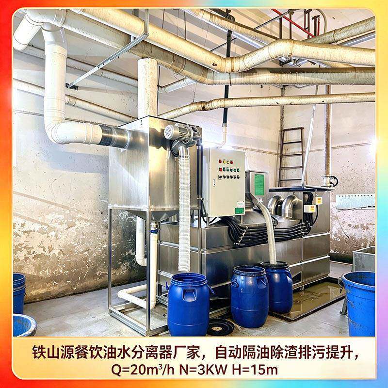 酒店自动油脂分离器 双泵提升 不锈钢隔油器 自动排渣排油排污
