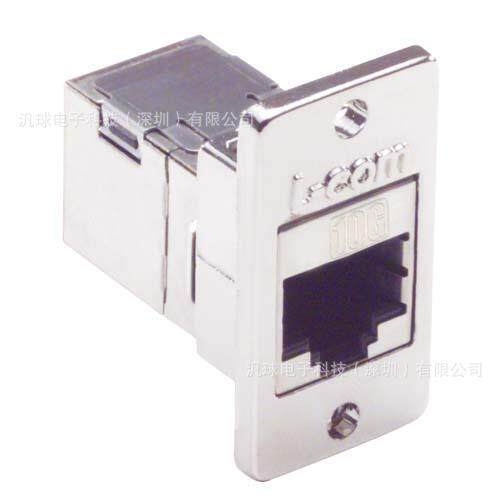 L-COM ECF504-SC6A 6a类RJ45屏蔽面板安装耦合器套件 连接器现货