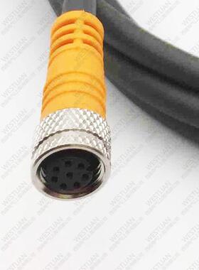 lumberg德国隆堡8芯孔型M8单母头2米传感器线缆RKMV 8-354/2M