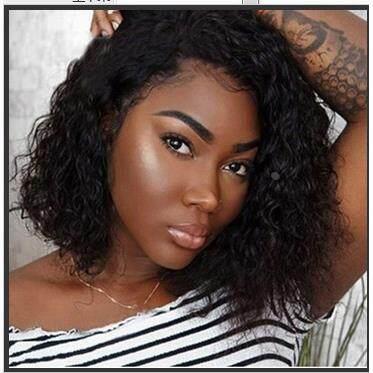Lace Closure Bob Wig Brazilian Curly Human Hair Wigs假发