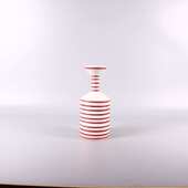 家居软装 客厅样板房酒店 花器摆件树脂 插花器 北欧条纹大肚花瓶