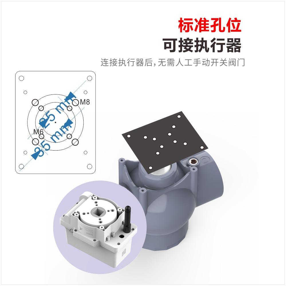 DN100/DN80新款高平台PVC三通球阀智能阀体UPVC农业灌溉智慧农场