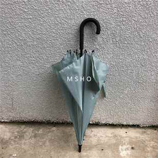咋拍都看 高档真 i好ns自制纯色伞长柄甜美可爱S雨磨砂手柄小众