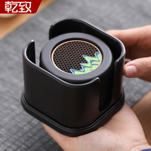 电木茶杯垫隔热防烫创意茶道配件轻奢高档办公室泡茶功夫茶具杯托