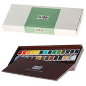 Holbein荷尔拜因固态新颜彩14色固体水彩HB水彩颜彩28色水彩套装