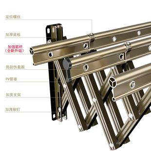窗外室内外晾衣杆加新品 阳台伸缩晾衣架户外折叠晒衣架家用推拉式