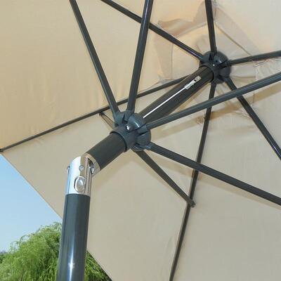 户遮阳中柱JFC伞台花园庭院遮阳伞外8骨带摇型头大阳摆摊全铁中柱