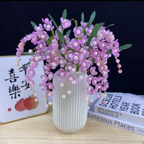 【6枝】新款果冻渐层蝴蝶兰材料包手工串珠DIY编织品彷真花艺材料