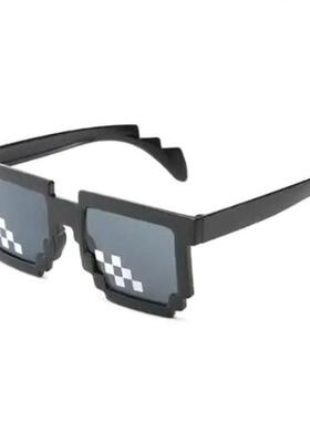 Mosaic Sunglasses Pixel Black glasses Cool Jokes Funny Toys
