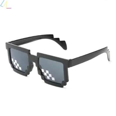 Mosaic Sunglasses Pixel Black glasses Cool Jokes Funny Toys