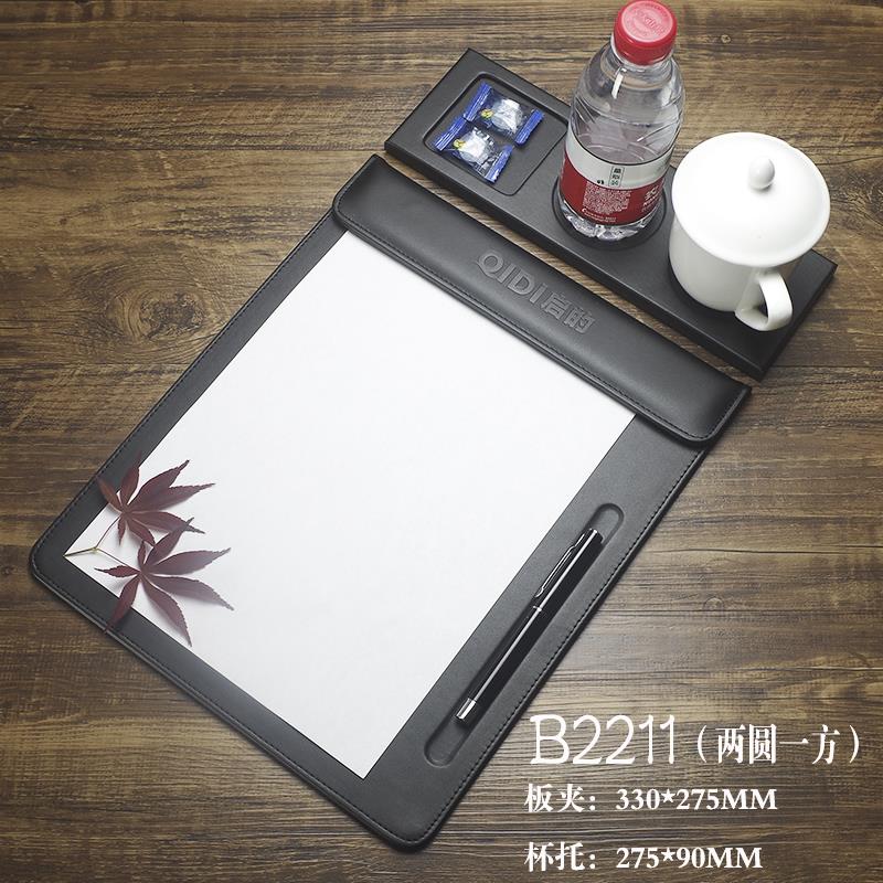 A会夹皮革磁性写商务F75658JS用品台垫办公桌垫酒店议字会垫议板