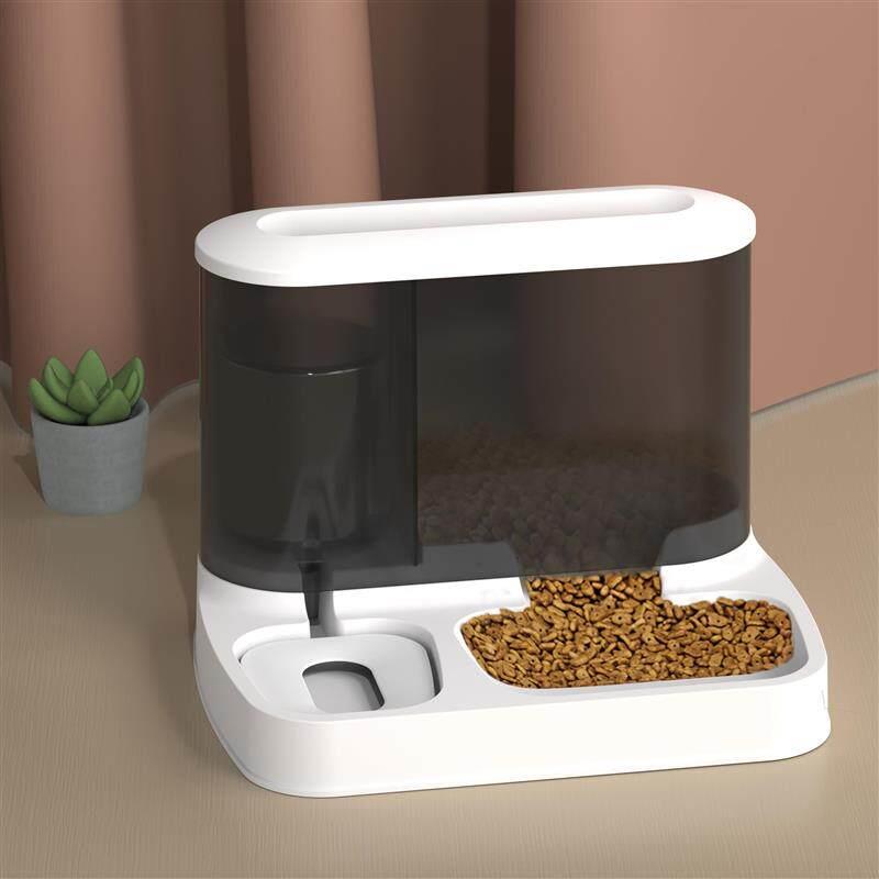 猫碗狗碗自动喂食器饮水机一体猫食盆狗饭盆猫咪狗狗喝水宠物双碗