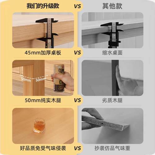 客厅大长书桌实木腿去客厅化大桌子工作台家用电脑桌办公桌学习桌