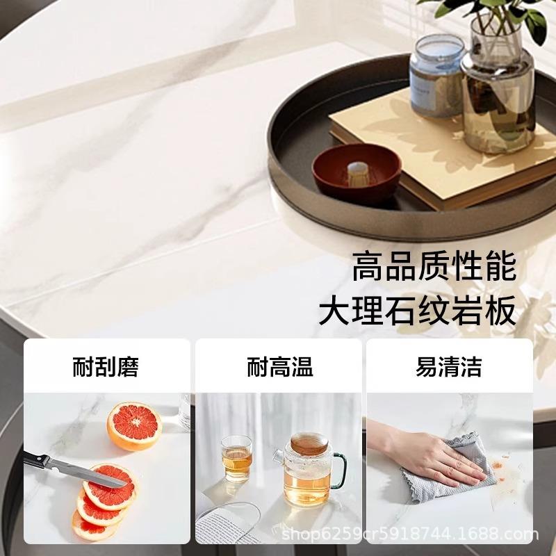 厂家直销岩板边几小圆桌子出租屋客厅沙发角几大理石侧边柜小茶桌
