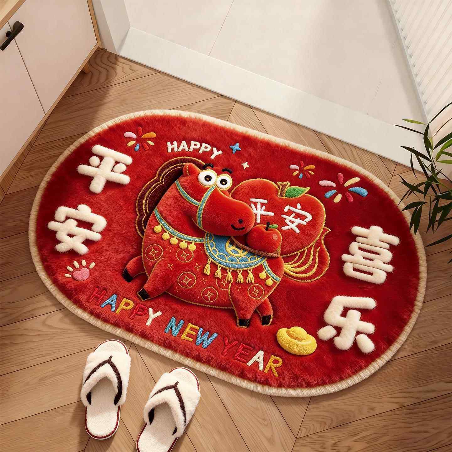2026马年入户门地垫新款春节过年脚垫新年家用大门地毯布置装饰品,节庆用品/礼品,节日装扮用品,淘宝优惠券,粉丝福利购,淘宝优惠卷