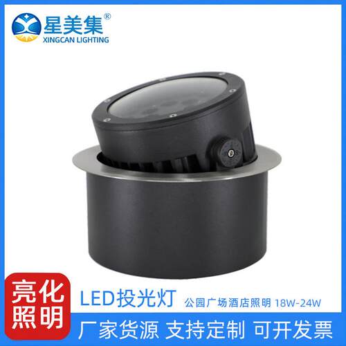 18W24W公园LED亮化七彩射树抱树灯户外道路抱杆园林