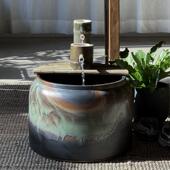 物喜一侘陶瓷鱼缸古法养鱼循环水阳台落地荷花睡莲生态金鱼大缸