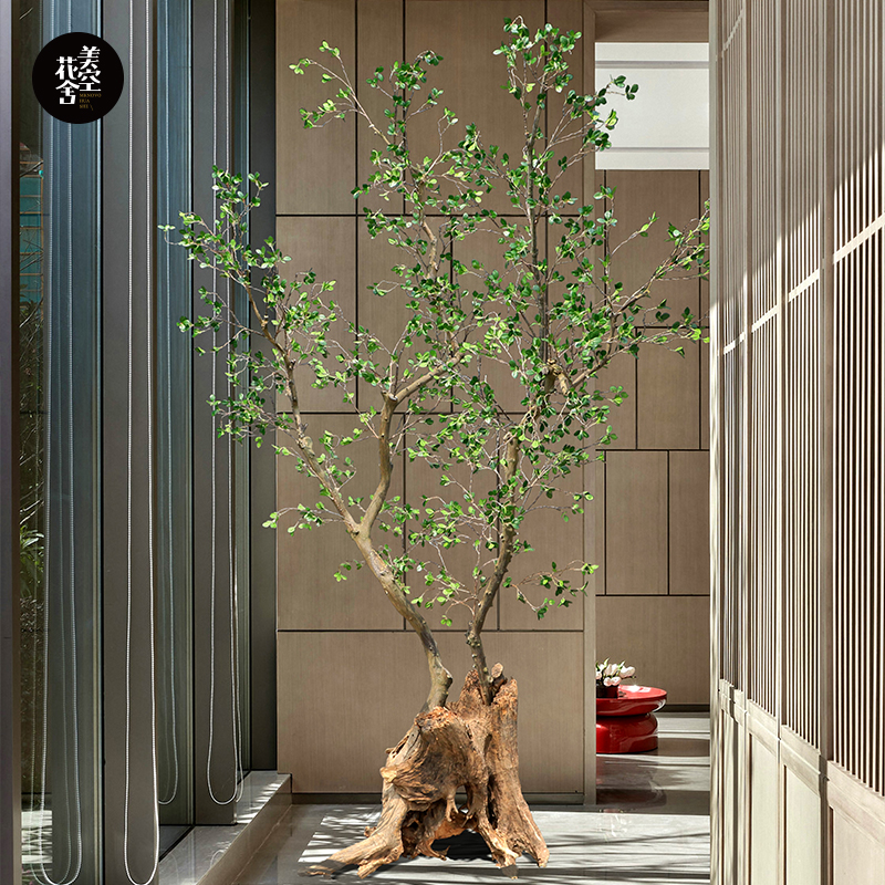 米兰树实木仿真树室内大型装饰树落地假树橄榄树盆栽绿植/美空080