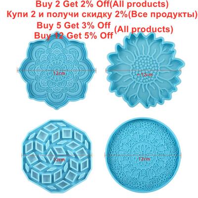 Mandala Coaster Silicone Mold Round Tray Cup Mat Epoxy Resin