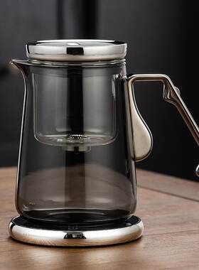1000ml新款磁吸飘逸杯家用办公茶水分离杯茶具泡茶壶耐热玻璃过滤