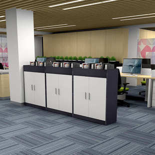 花槽柜文件储物办公家具木质办公室简约现代资料屏风隔断矮柜地柜