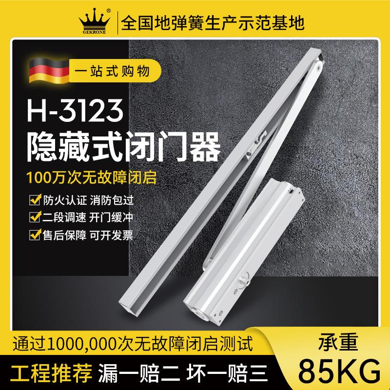 GEKRONE隐藏式闭门器家用暗装关门器液压缓冲滑轨定位自动关门