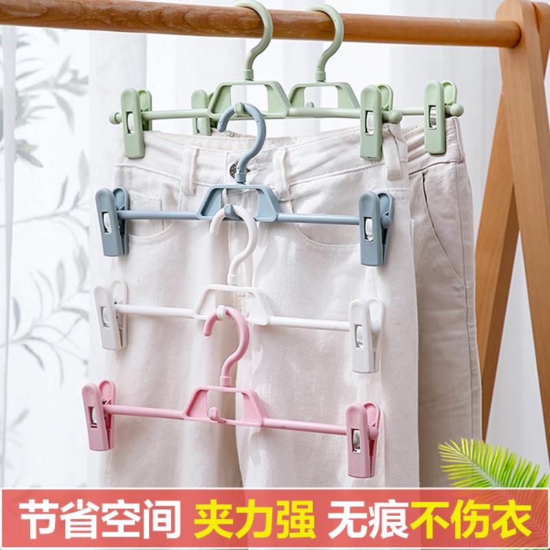 无痕家用裤架裤夹子衣架挂jk裙子汉服夹子防炸褶强力带收纳裤架子