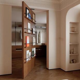 隔断门隐藏门旋转门偏轴木门多扇联动门折叠门扇无轨天地轴中轴门