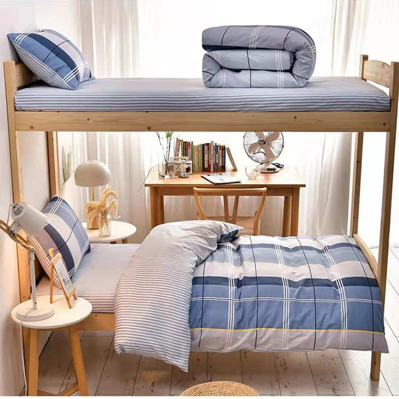 学校学生宿舍六件套纯棉被套床单套装全棉床上用品三件套厂家直销