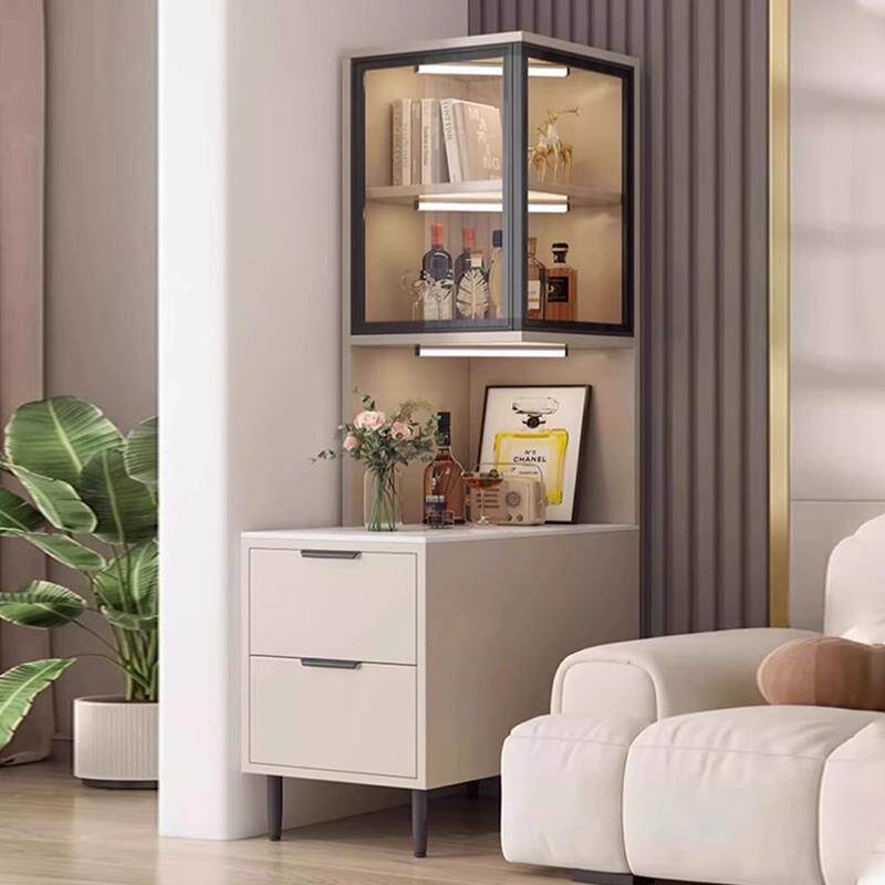 实木沙发边柜侧边柜家用客厅茶几小桌子夹缝角几柜窄型高柜储物柜