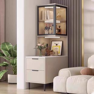 实木沙发边柜侧边柜家用客厅茶几小桌子夹缝角几柜窄型高柜储物柜