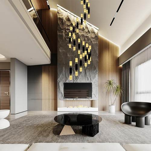 可升降现代简约设计师轨道吊灯民宿餐厅吧台卧室床头别墅创意极简