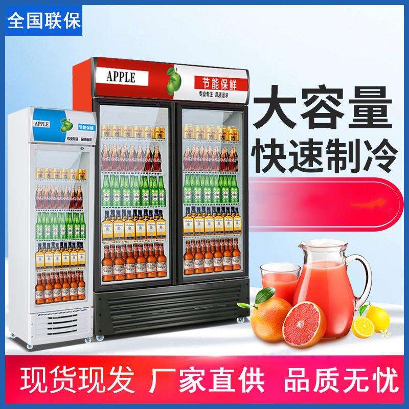 超市饮料展示柜冷藏保鲜立式商用冰箱双门三门啤酒柜风直冷风冷