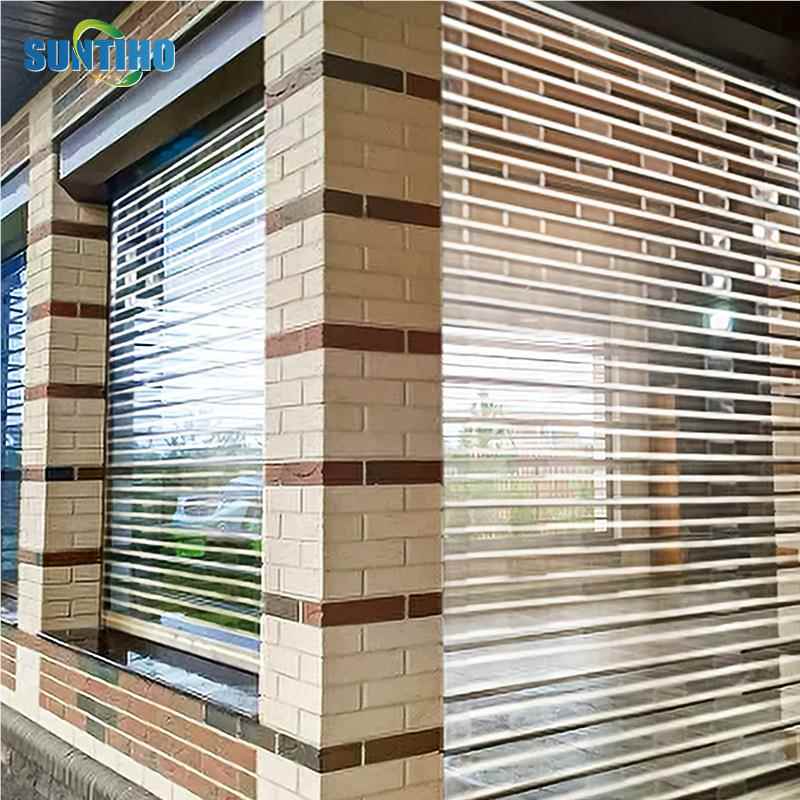 音加厚水晶卷帘静门配铝合金门ONE窗推拉门电机电动卷闸门件厂家