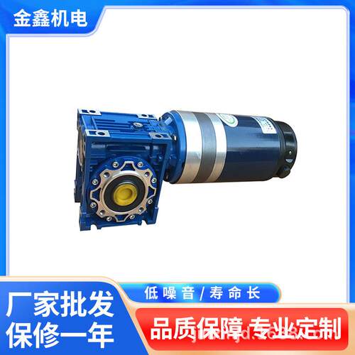 NMRV050蜗轮蜗杆减速机带电机48V24V12V500W800W减速器直流静音