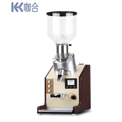 8010商用磨豆机无刷电机碳钢74mm刀盘意式定量咖啡粉研磨机