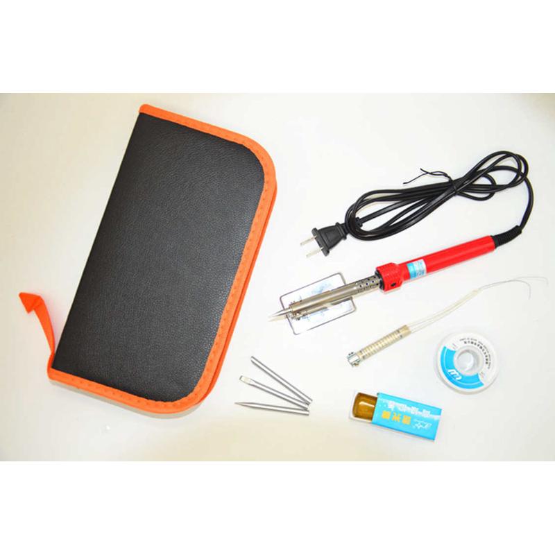 宝灵牌8件套电烙铁套装工具包 助焊220V电烙铁家电维修DIY工具包