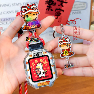 适用华为KTY-L10儿童电话手表5活力版表带4pro挂脖套保护外壳吊绳