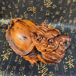 雷枣木摆件饰品枣木龙龟摆件精雕龙龟像道文化用品送师傅