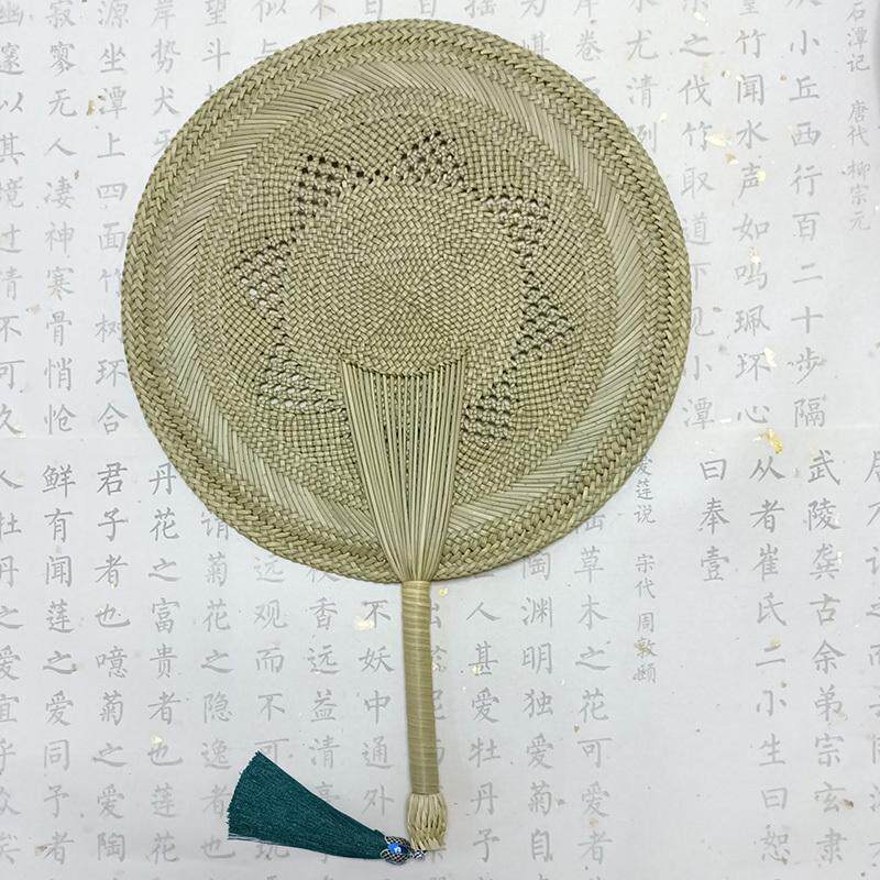 老式草编驱蚊团岭编织古风蒲扇夏季手摇手工宝宝扇子扇风根