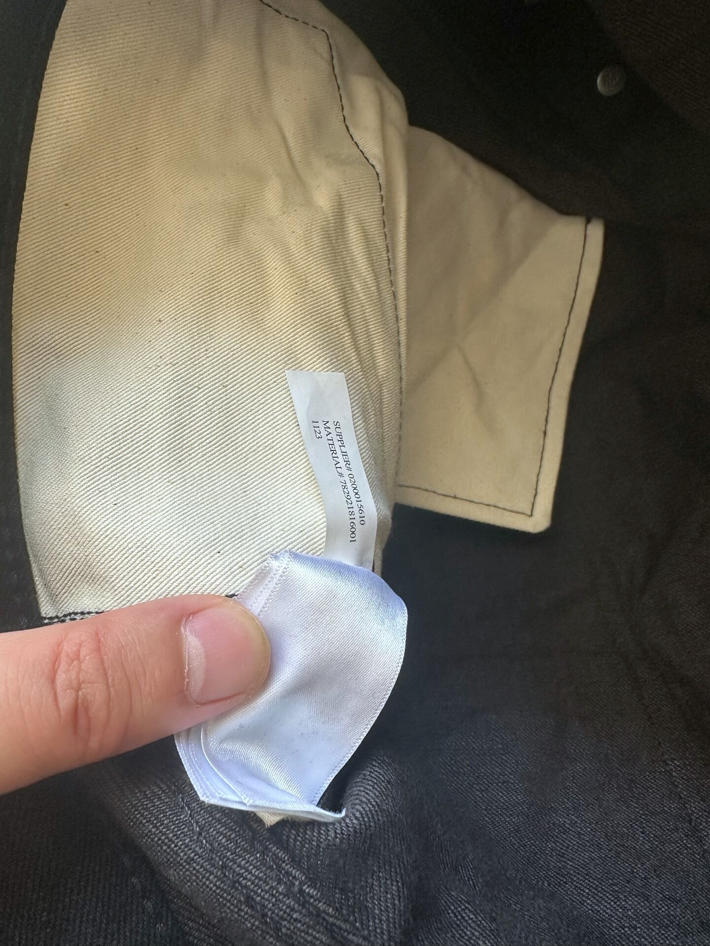 RRL Black Vintage Distressed Jeans — label
