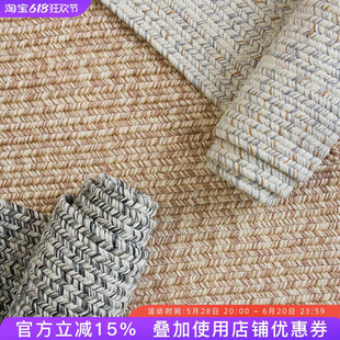 地毯客厅茶几手工编织家用卧室床边毯户外阳台地毯北欧风方形 新款