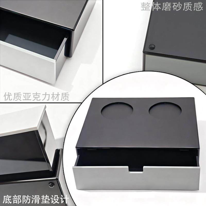 酒店亚克力洗漱用品牙具盒宾馆客房桌面收纳盒赠饮架洗漱台商用