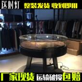 服装 烤漆玻璃手表饰品首饰珠宝圆形中岛展柜展示柜柜台 店茶几欧式