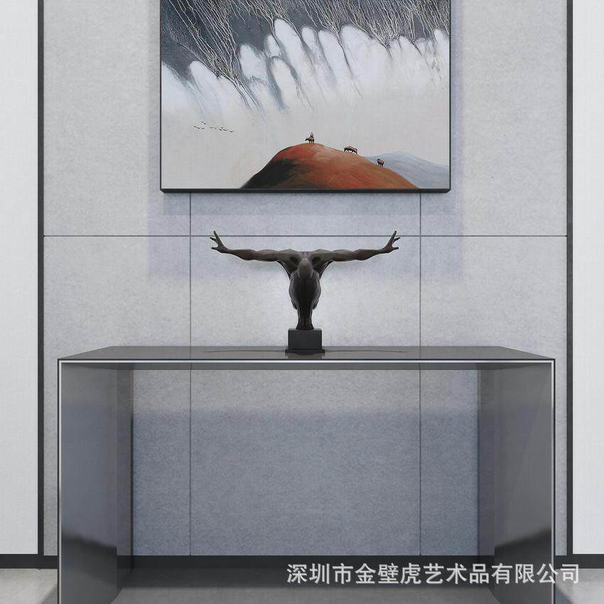跳水运动人物雕塑母子摆件幽默名人艺术品室内空间台面陈设饰品
