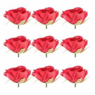 10 Pcs Artificial Roses Faux Flower Head Decorative Flowers