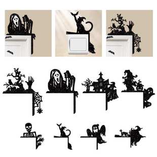 鬼节鬼屋布置桌角门框装 饰开关贴 饰万圣节角贴 万圣节派对装 新品