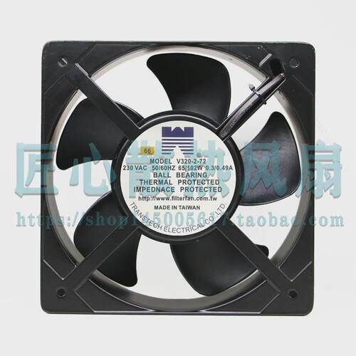 MODEL V320-2-72 230V AC 65/102W 0.3/0.49A 20厘米轴流风机