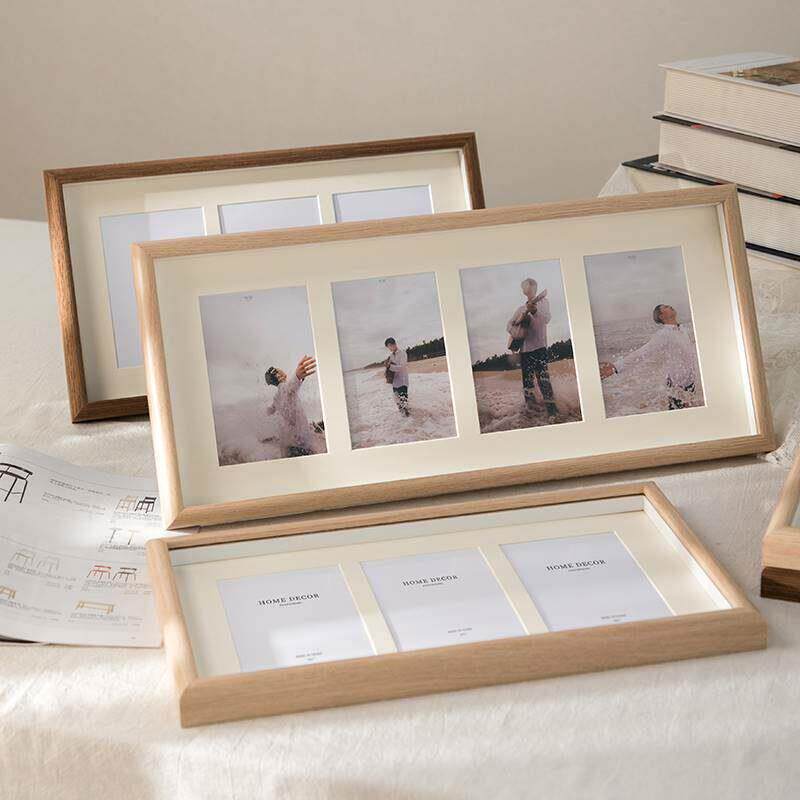 Simple picture frame table plus four combination photo frame图片
